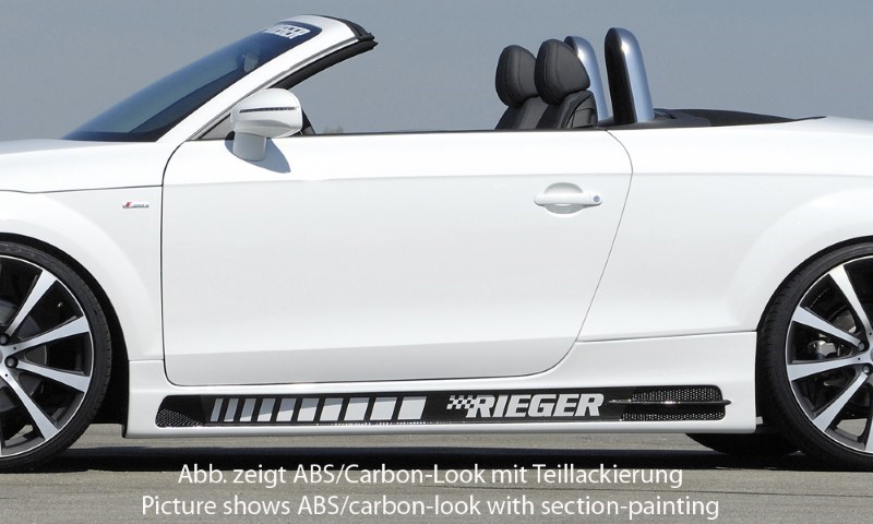 Zijskirts Audi TT 8J ABS Carbon-look Rieger