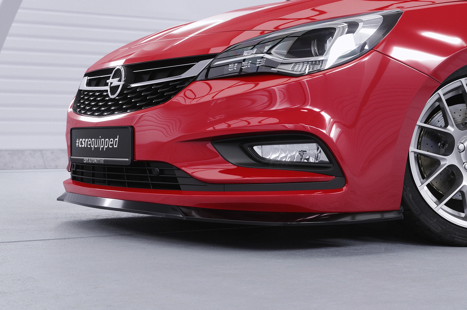 Voorspoiler Opel Astra K Glans Zwart – 2015–2019