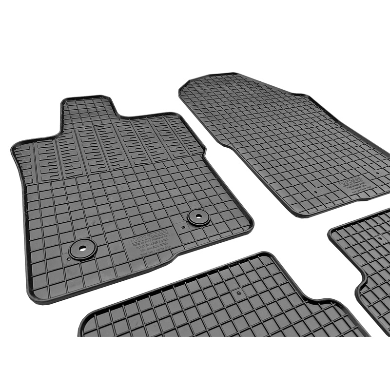 Rubber matten  Volkswagen Amarok 2022- & Ford Ranger II 2022- (4-delig + montagesysteem)