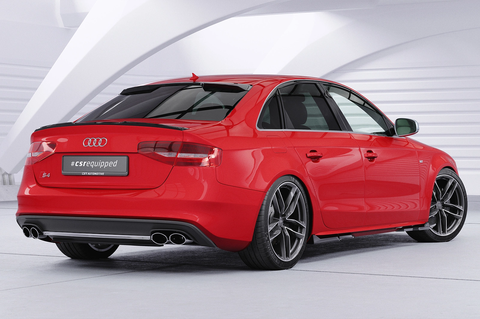 Achterspoiler Audi A4 B8 (Typ 8K) Limousine Glans Zwart - CSR Design