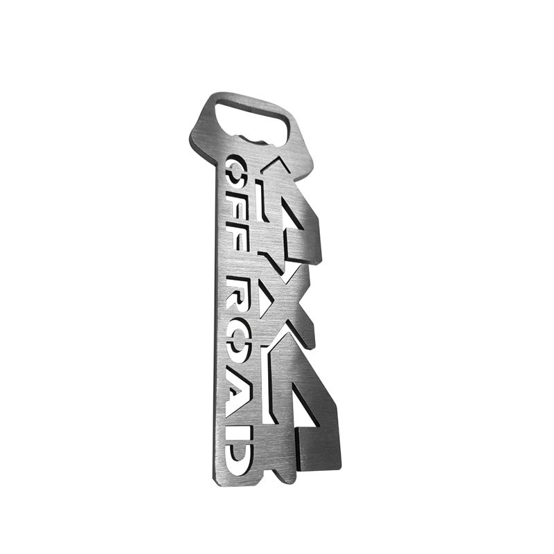 RVS Flesopener - '4x4 OFF ROAD' (Zilver)