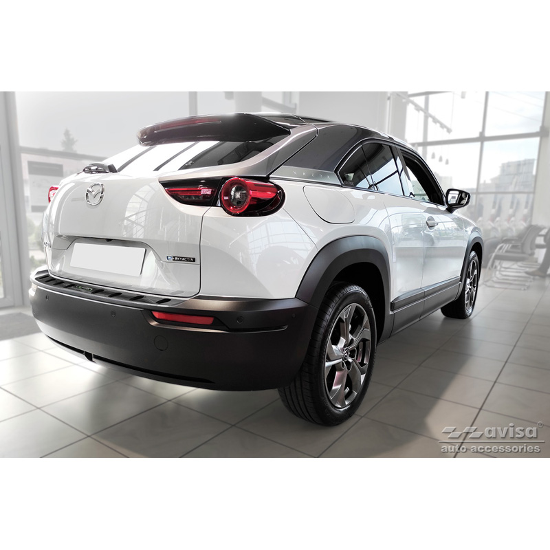 Zwart RVS Achterbumperprotector  Mazda MX-30 2020- 'STRONG EDITION'