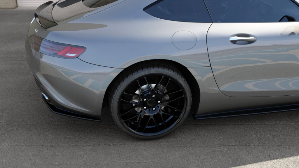Achter Zij Splitters Mercedes AMG GT / GT S C190 Glans Zwart