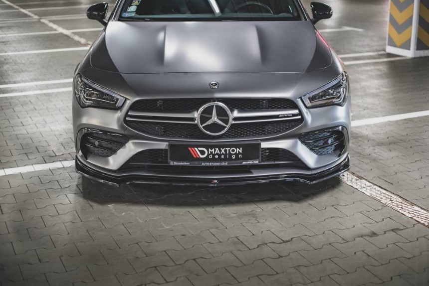Voorspoiler Mercedes AMG CLA 35 Aero Maxton Design glans zwart