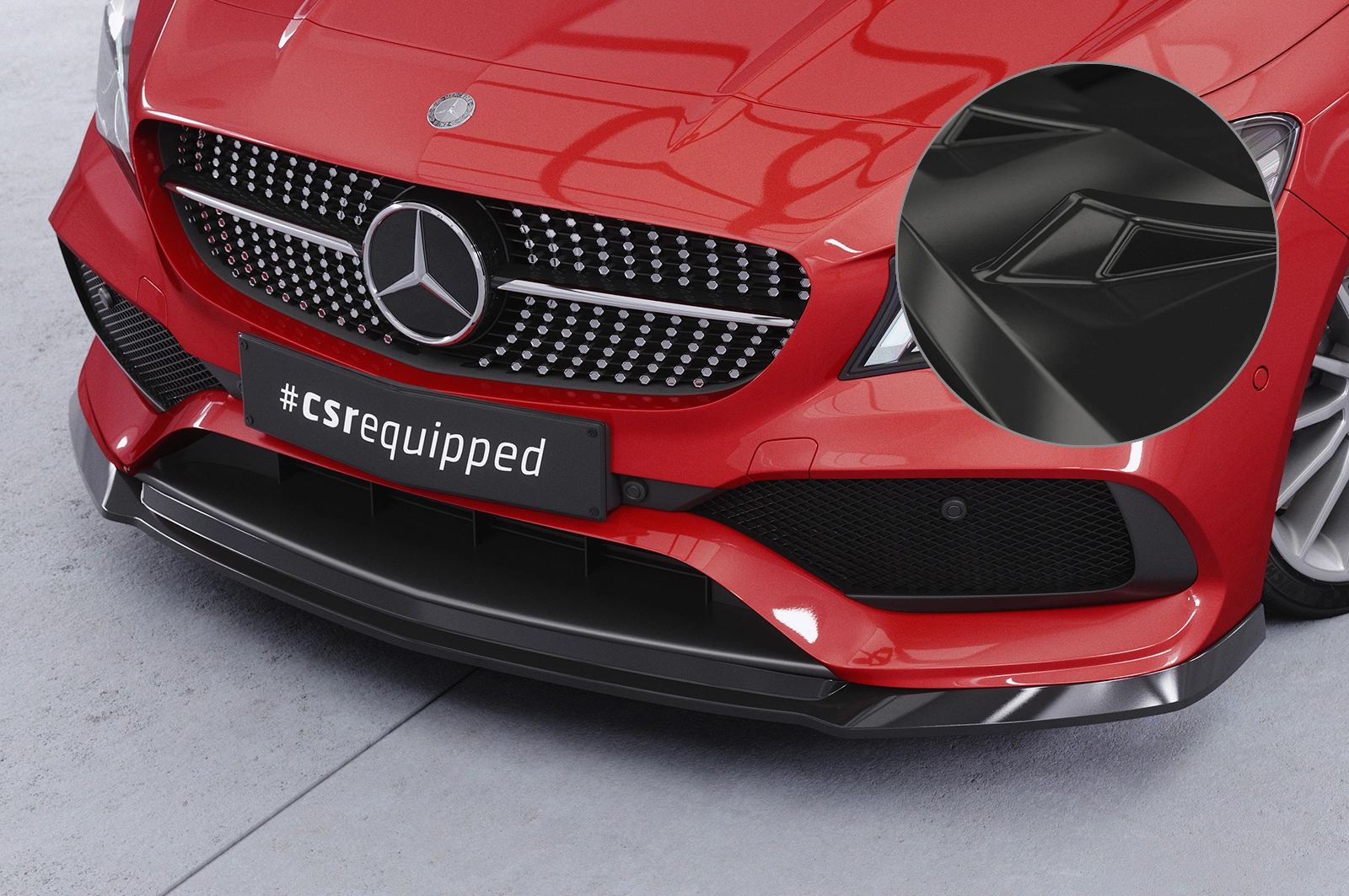 Voorspoiler Mercedes-Benz CLA 117 AMG-Line Glans Zwart (Facelift) – CSR Automotive