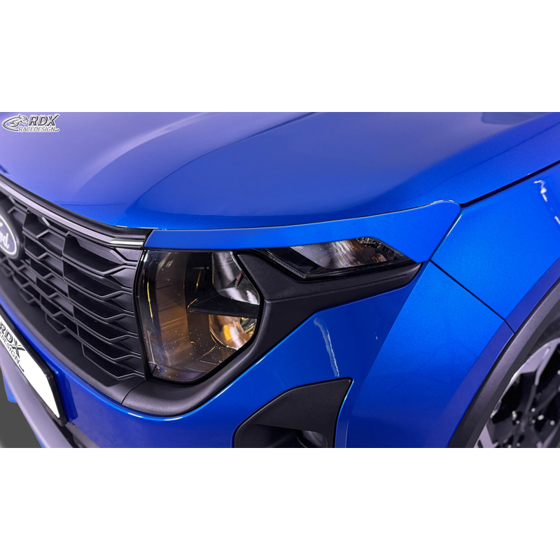 RDX Koplampspoilers  Ford Transit Courier & Tourneo Courier 2023- (zonder LED-richtingaanwijzers en DRL) (ABS)