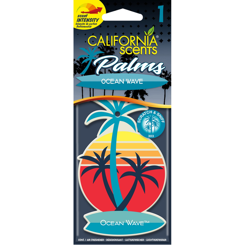 California Scents Palm Tree Luchtverfrisser - Ocean Wave - 1 stuk