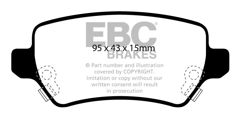 EBC Brakes OPEL Meriva 1.7 TD -100 2010-.. Remblokken achterzijd