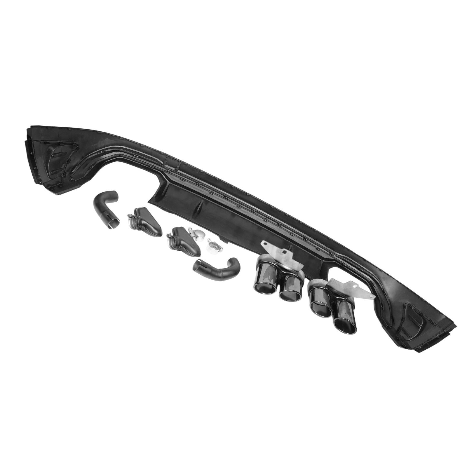 Diffuser SQ5 look Audi Q5 SUV FY Facelift S-Line (2022-2025) Zwart