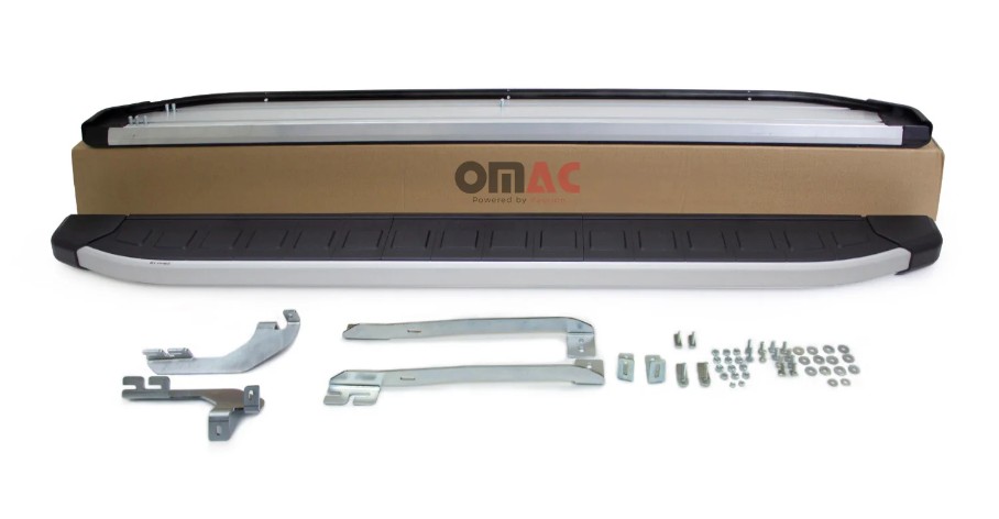 Treeplanken voor Ford Ranger Double Cab 12-22 aluminium zwart