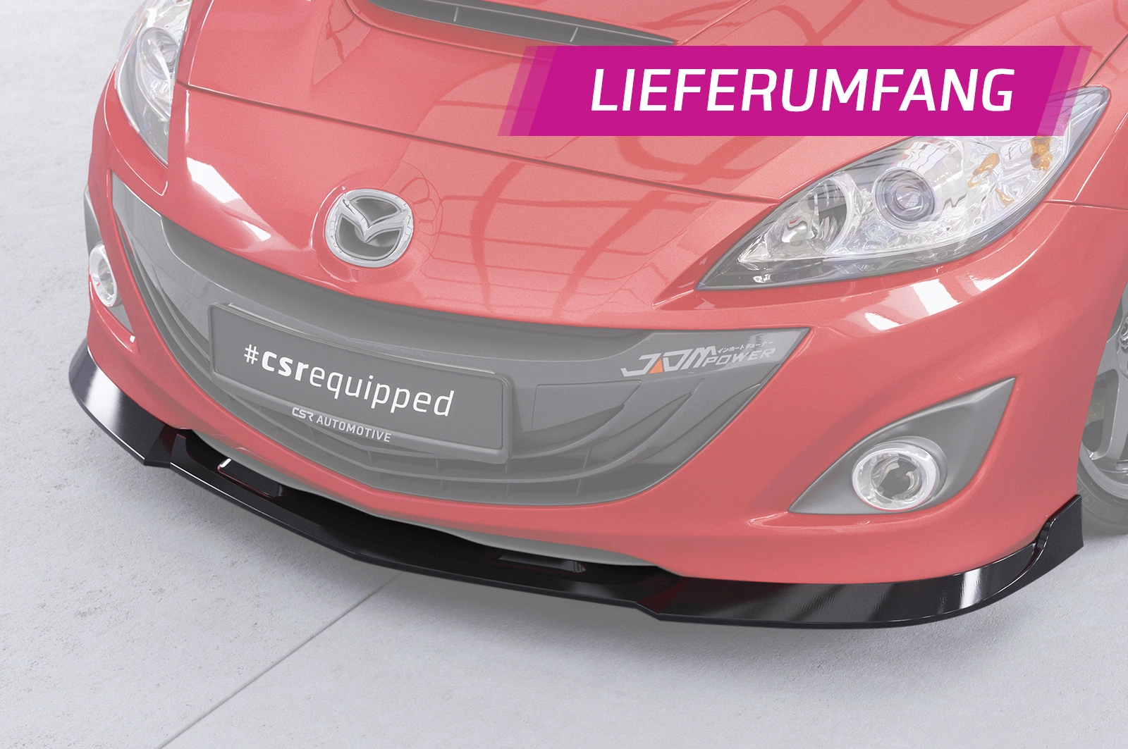 Voorspoiler Mazda 3 (Typ BL) MPS glans zwart