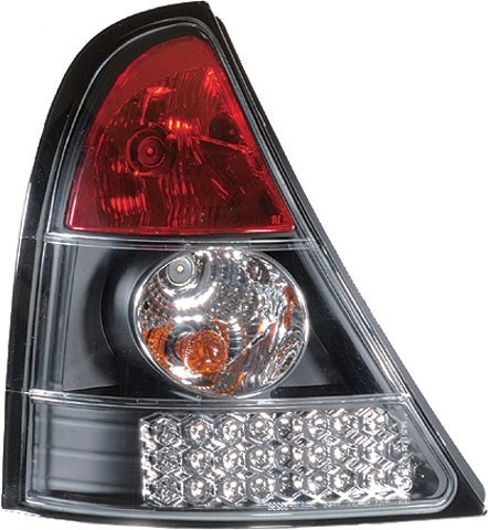 Taillights Renault Clio 01-05 clear/black