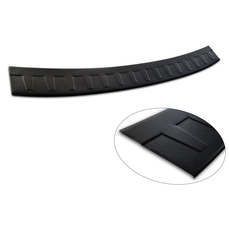 Matzwart RVS Achterbumperprotector  Skoda Octavia Combi RS (5E5) 2013-2017 & FL 2017-2020 'Ribs'