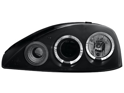 Faros Opel Corsa C Angel Eyes negro