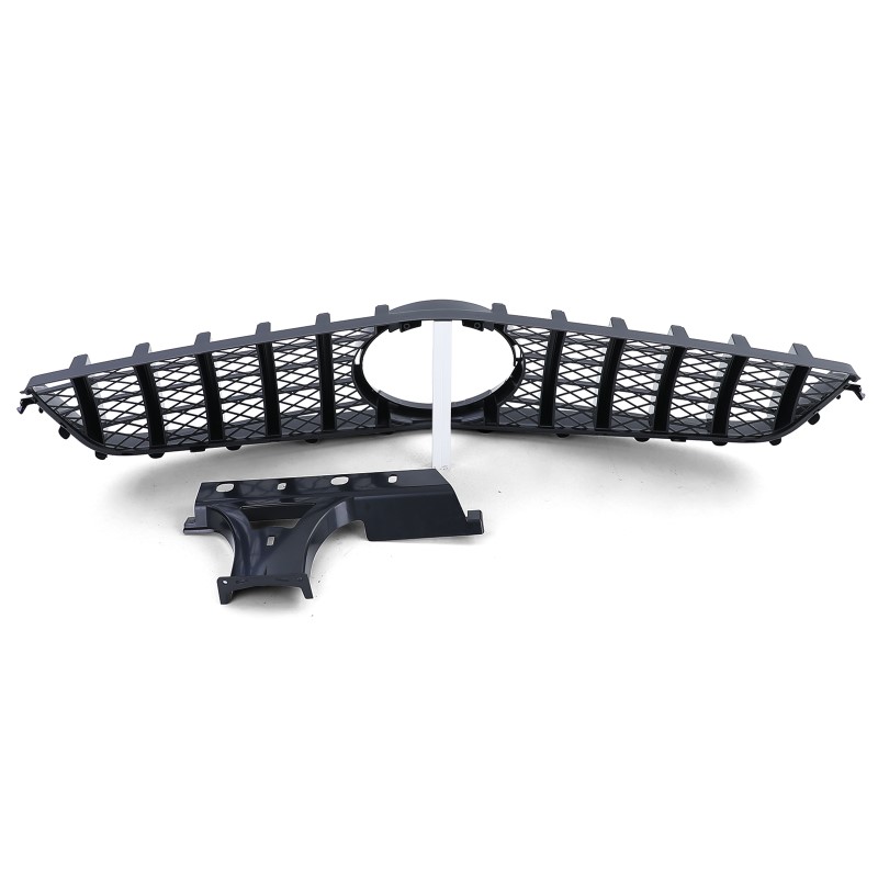 Grill Mercedes C207 W207 A207 (2009-2012) Coupe Cabrio GT Look Glans Zwart