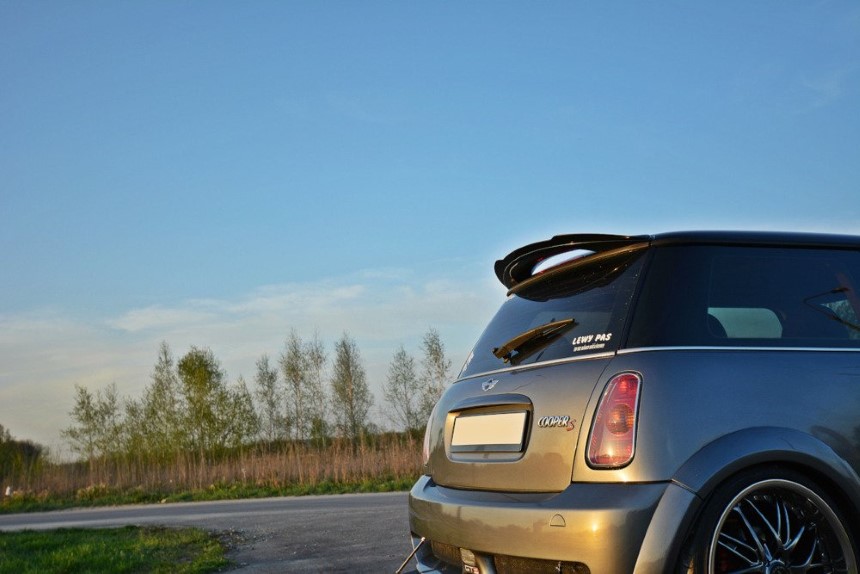 Spoiler uitbreiding Mini Cooper R53 Maxton Design glans zwart