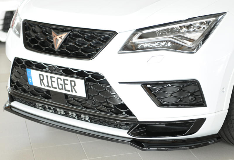Voorspoiler Seat Ateca 5FP Cupra Rieger Glans Zwart