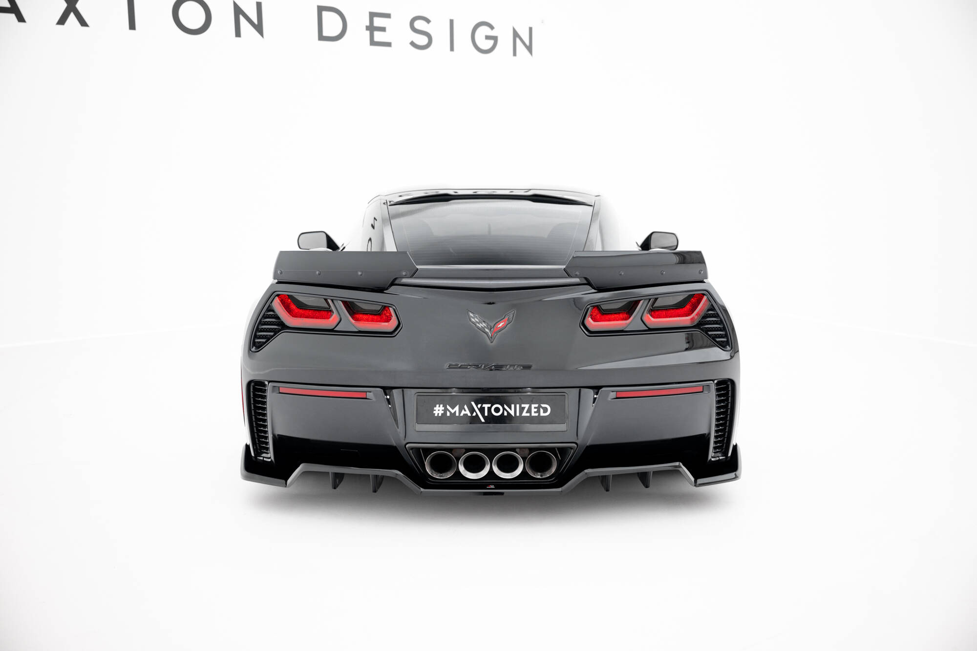 Bodykit Chevrolet Corvette Z06 C7 Maxton Glanzend zwart
