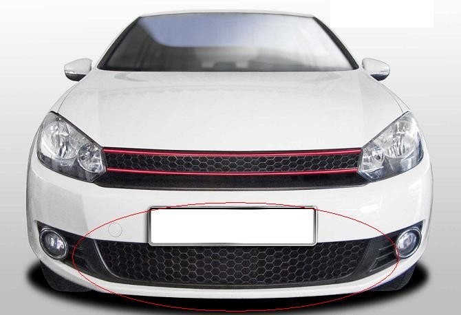 Bumper Grill VW Golf VI GTI look 10/08-