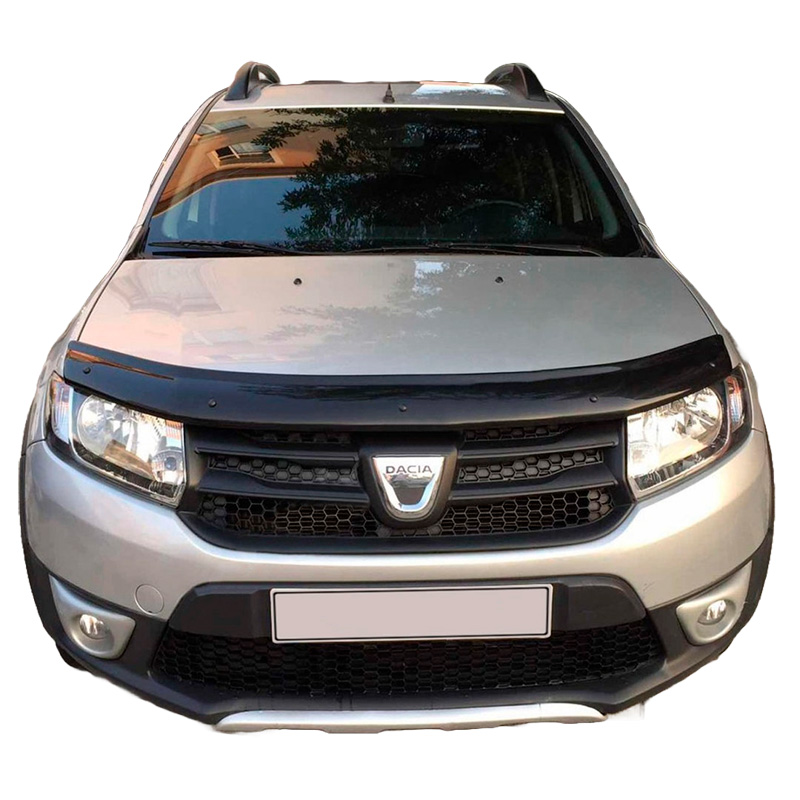 Motorkapbeschermer (steenslagcover)  Dacia Sandero Stepway II (B52) 2012-2020 - Glanzend zwart