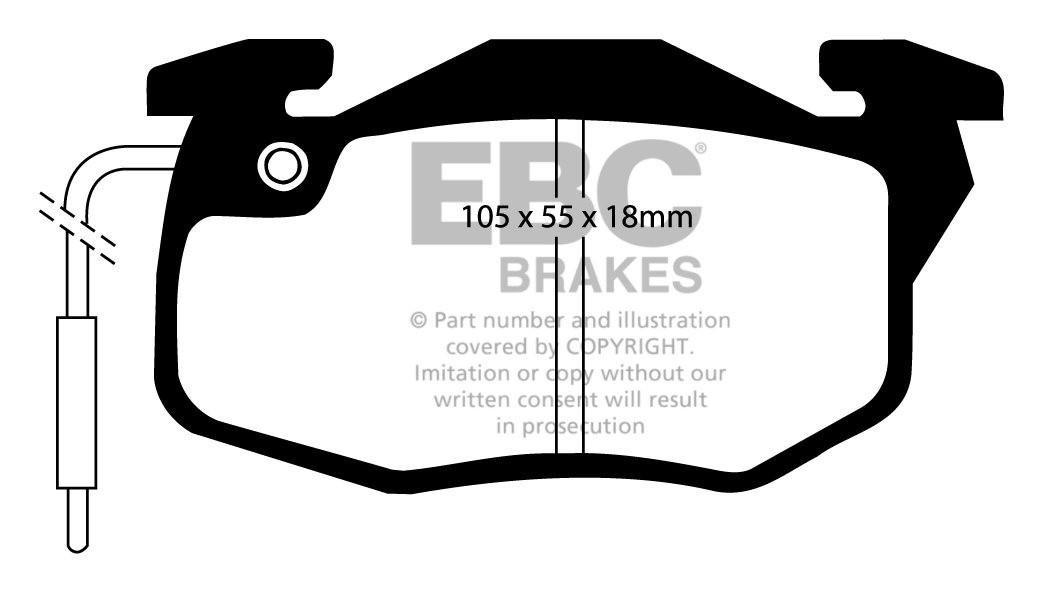 EBC Brakes RENAULT Clio 1.4 90-98 Remblokken voorzijde