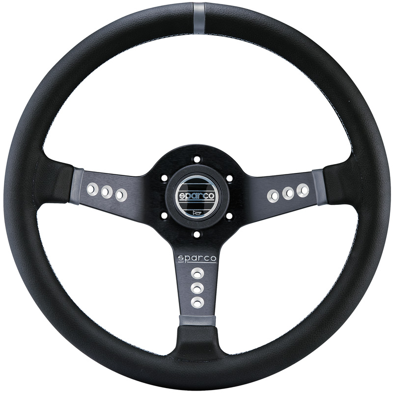 Sparco Stuur L777 zwart leder 345mm