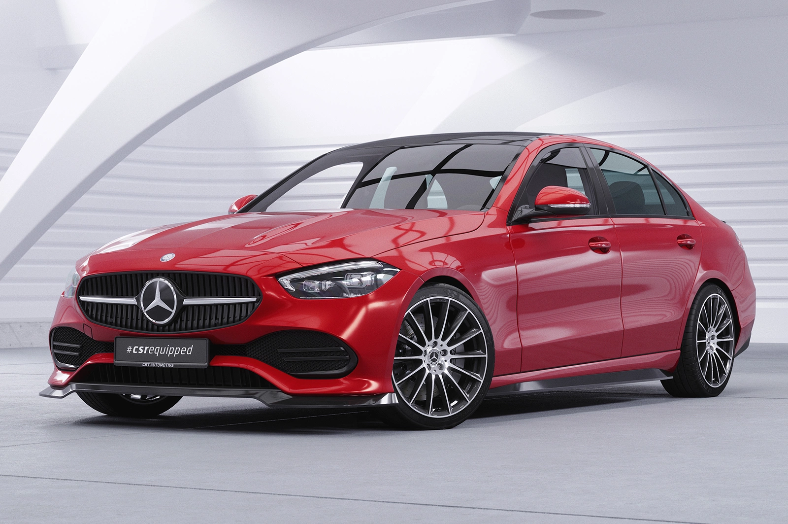 Voorspoiler Mercedes-Benz C-Klasse W206 / S206 Glans Zwart (06/2021–) CSR