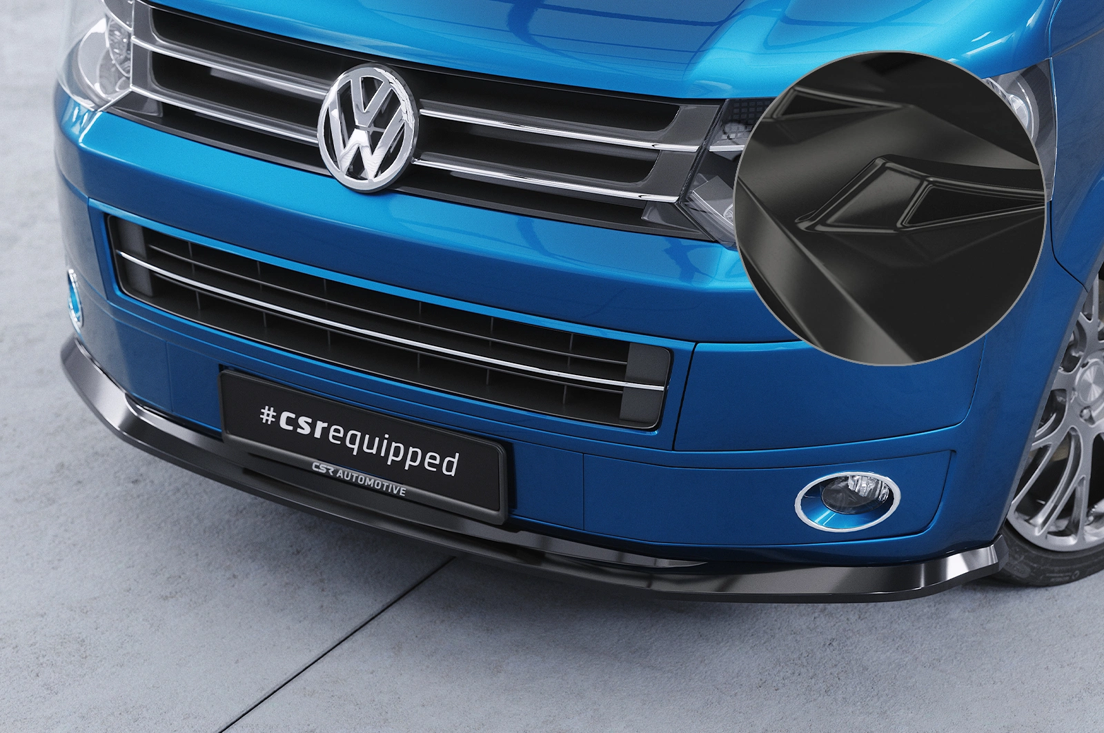 Voorspoiler VW T5 Bus glans zwart – 09/2009–07/2015