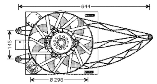 Radiator FAN COMPLEET PANDA 03->> 1.1/1.2 +A/C