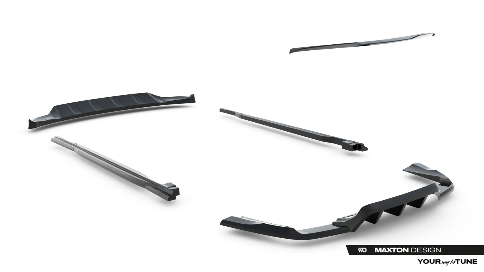 Bodykit Land Rover Range Rover Sport MK2 Maxton Glanzend zwart