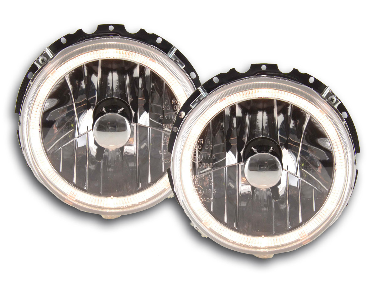 Faros VW Golf I Angel Eyes cromo