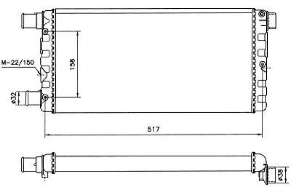 Radiator FIAT CINQUECENTO 94-03 467x248 900+1100 + /-AC SEICENTO
