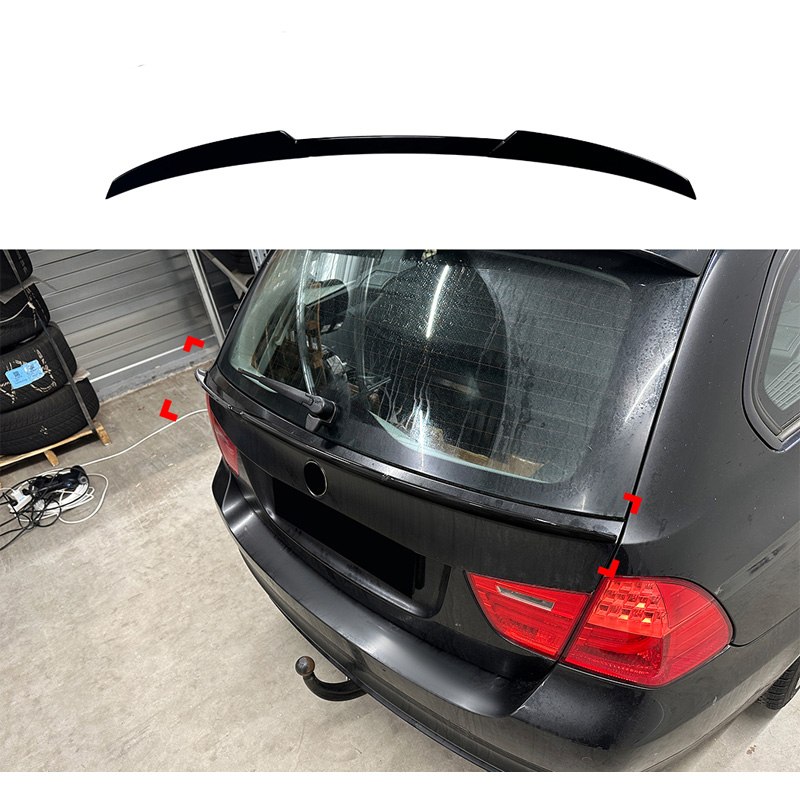 Onderste achterspoiler  BMW 3-Serie E91 Touring 2005-2012 (ABS Glanzend zwart)