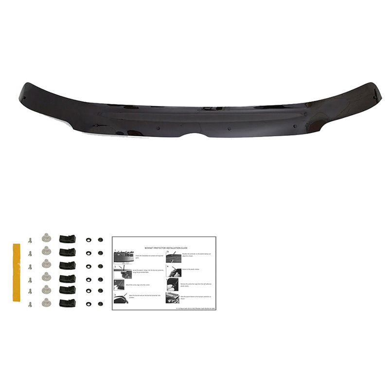 Motorkapbeschermer (steenslagcover)  Volkswagen Transporter T5 2003-2009 - Glanzend zwart