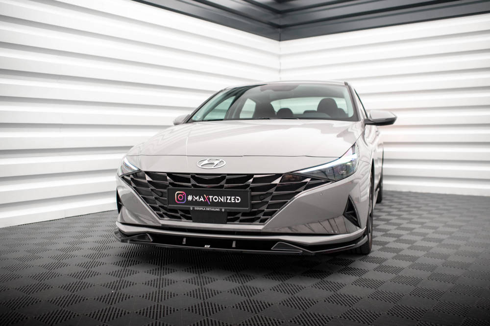 Voorspoiler Hyundai Elantra 2020 - 2023 Maxton Glans Zwart