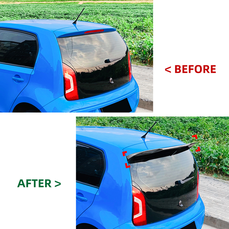 Dakspoiler (Spoiler Cap)  Volkswagen Up! excl. GTi & Seat Mii & Skoda Citigo 2011- (ABS Glanzend zwart)