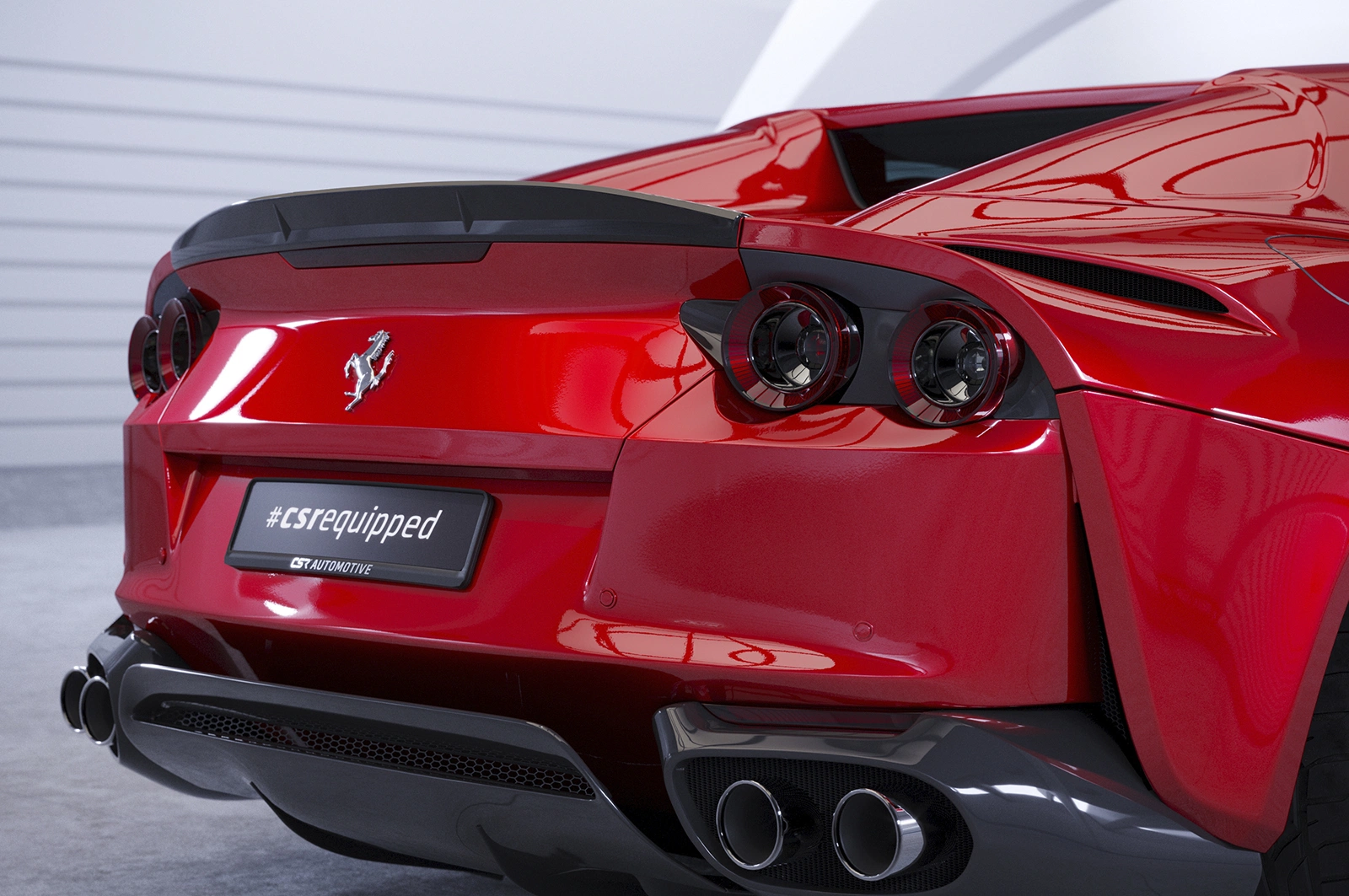 Achterspoiler Ferrari 812 GTS glans zwart