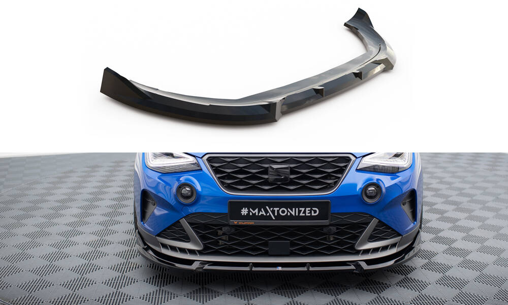 Voorspoiler Seat Arona FR Facelift Maxton Glans Zwart