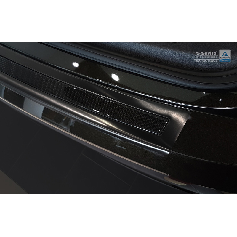 RVS Achterbumperprotector 'Deluxe' BMW X6 F16 2014- Zwart/Zwart