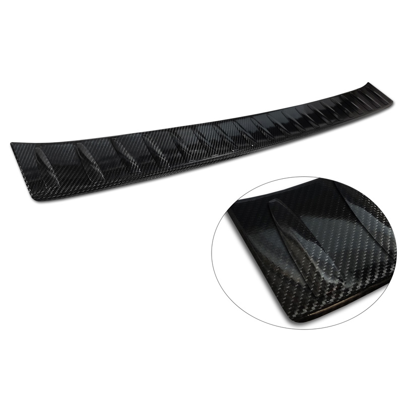 Echt 3D Carbon Achterbumperprotector  Volkswagen ID.Buzz & ID.Buzz Cargo 2022- 'Ribs'