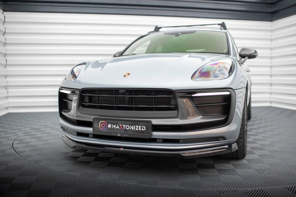 Voorspoiler Porsche Macan Mk1 Facelift 2 Maxton Glans Zwart
