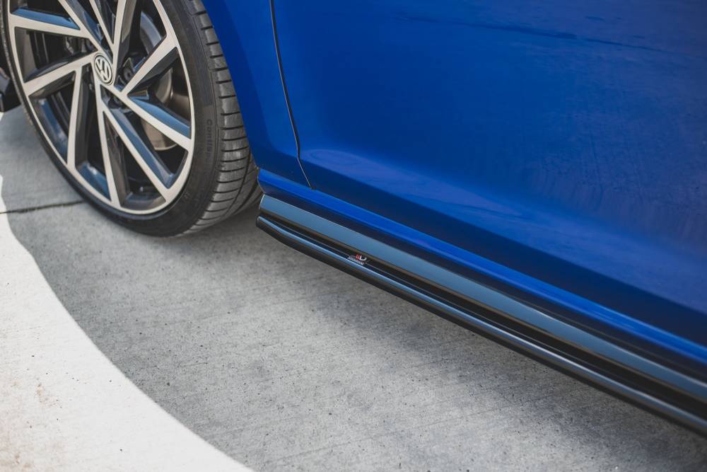 Zijskirts V.4 VW Golf R & R-Line FL Maxton Glans Zwart