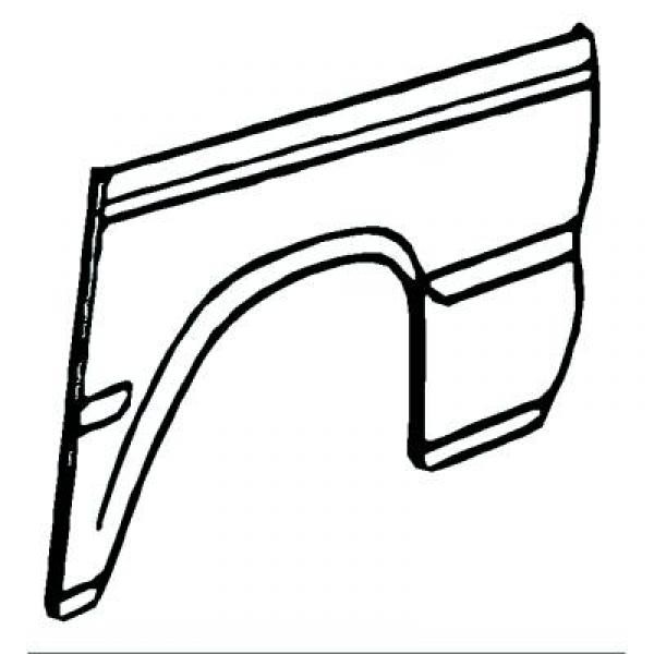 Achterscherm rechts TRANSIT 86-91 KORTE WIELBASIS