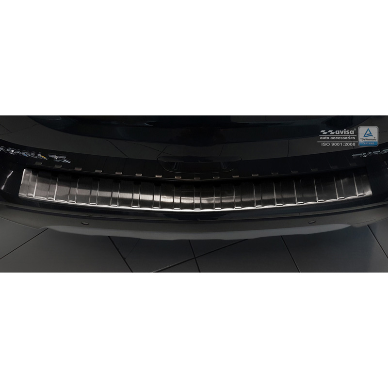 Zwart RVS Achterbumperprotector  Opel Mokka X 2016- 'Ribs'
