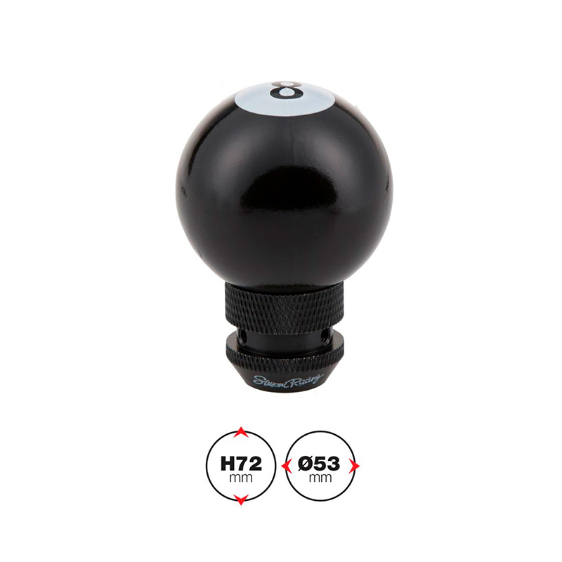 Pookknop 8-Ball zwart