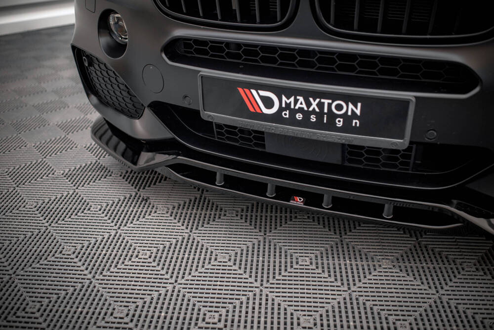 Voorspoiler V.2 BMW X5 F15 M Pakket Maxton Glans Zwart