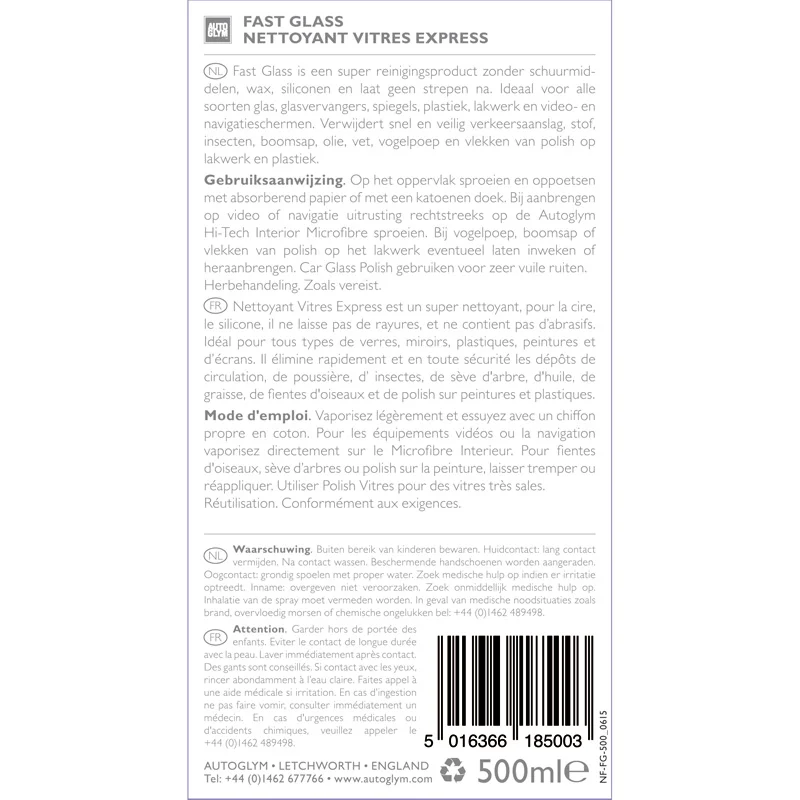 Autoglym Fast Glass 500ML
