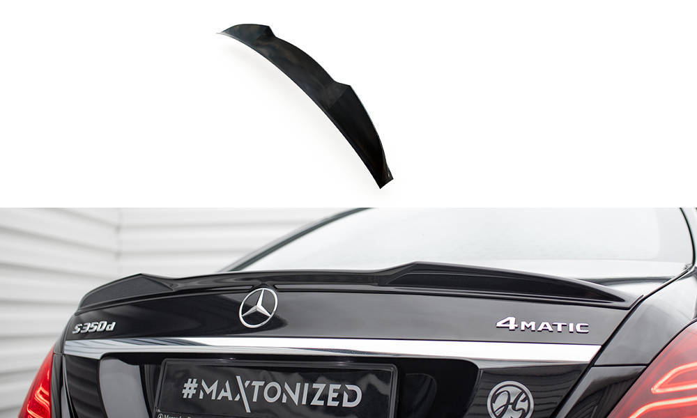 Spoiler Mercedes S klasse W222 Maxton Glans Zwart
