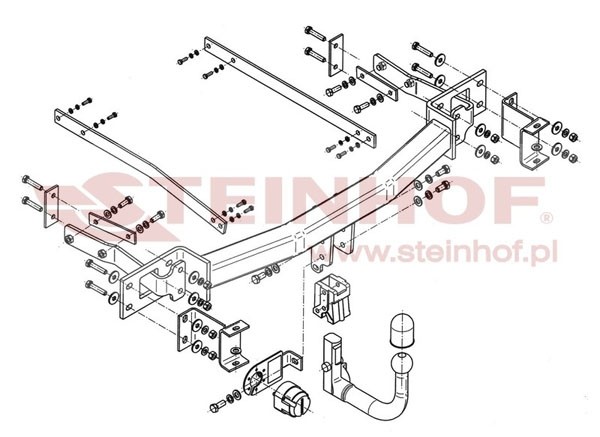 Trekhaak Mercedes W 211 4D E-Class 03/2002-02/2009