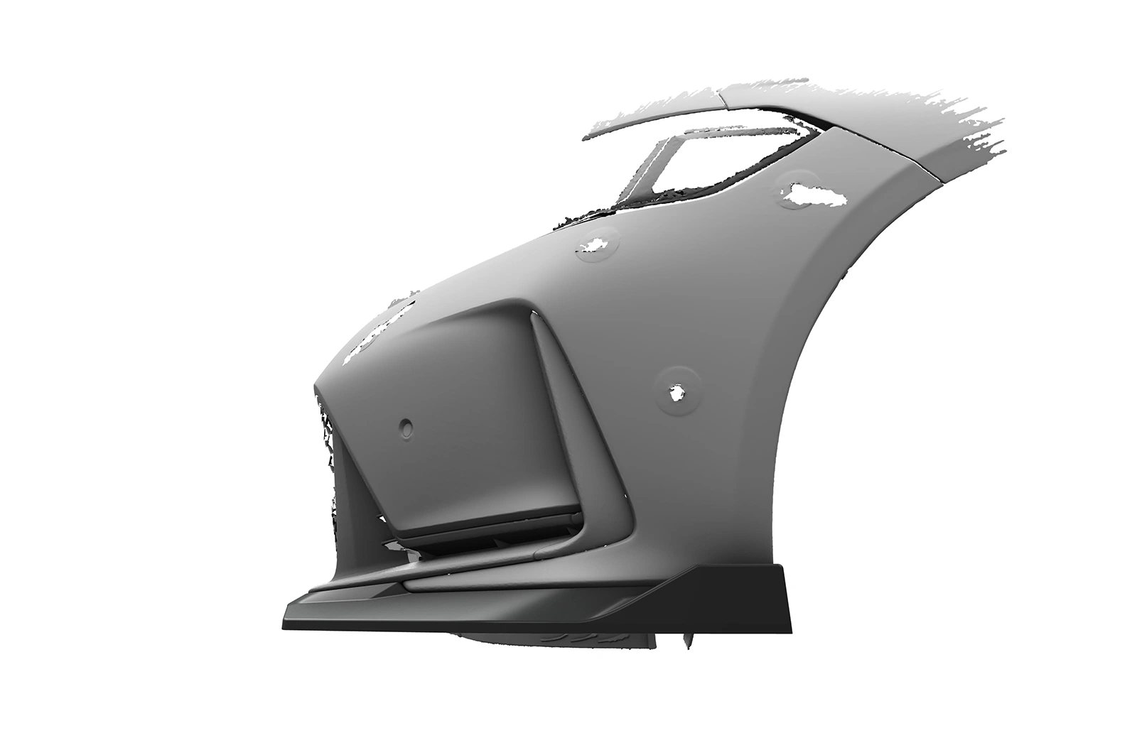 Voorspoiler Honda Civic (FL5) Type R glans zwart